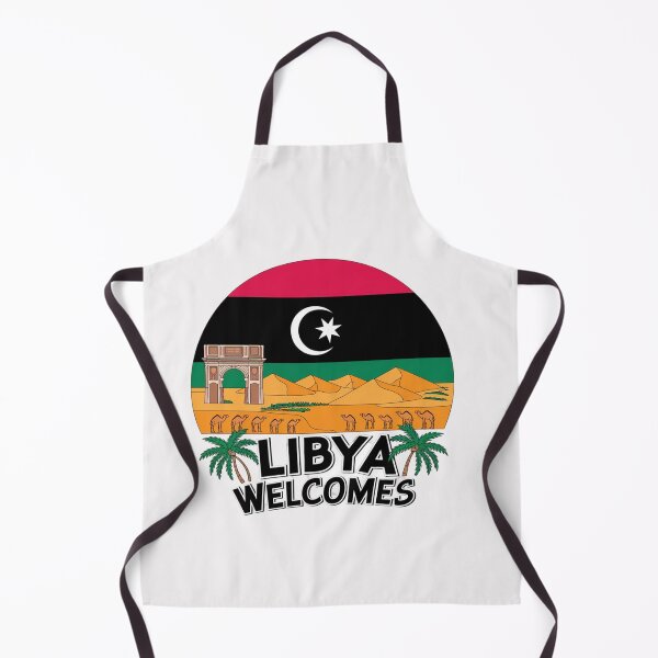 Item preview, Libya Welcomes Flag Map Tripoli, Benghazi, Sahara desert designed and sold by AnimalsDH305.