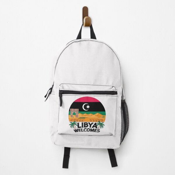 Item preview, Libya Welcomes Flag Map Tripoli, Benghazi, Sahara desert designed and sold by AnimalsDH305.