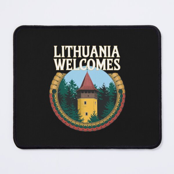 Item preview, Lithuania Welcomes Flag Map Vilnius, Trakai Island designed and sold by AnimalsDH305.