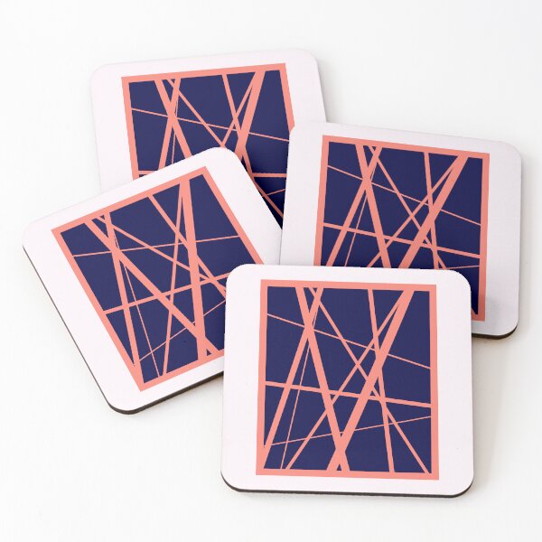 Item preview, Peach and Blue Geometric Lines designed and sold by Jeallan Designs.
