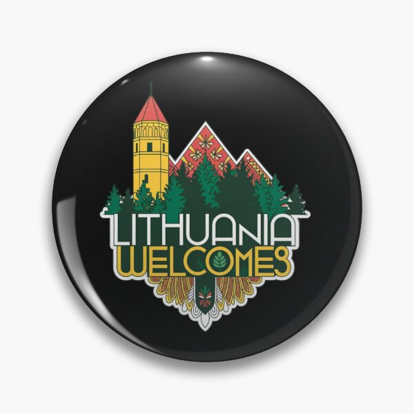 Item preview, Lithuania Welcomes Flag Map Vilnius, Trakai Island  designed and sold by AnimalsDH305.