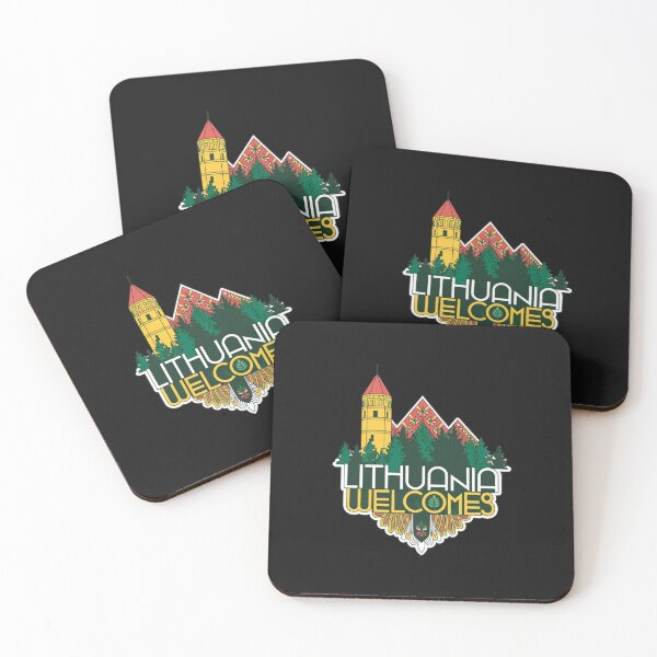 Item preview, Lithuania Welcomes Flag Map Vilnius, Trakai Island  designed and sold by AnimalsDH305.