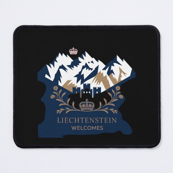 Item preview, Liechtenstein Welcomes Flag Map Vaduz, Alps designed and sold by AnimalsDH305.