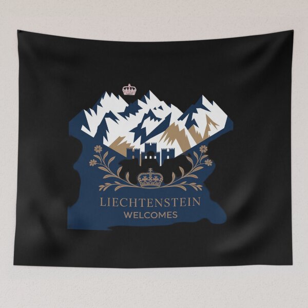 Item preview, Liechtenstein Welcomes Flag Map Vaduz, Alps designed and sold by AnimalsDH305.