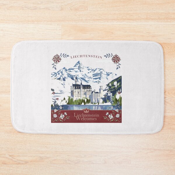 Item preview, Liechtenstein Welcomes Flag Map Vaduz, Alps designed and sold by AnimalsDH305.