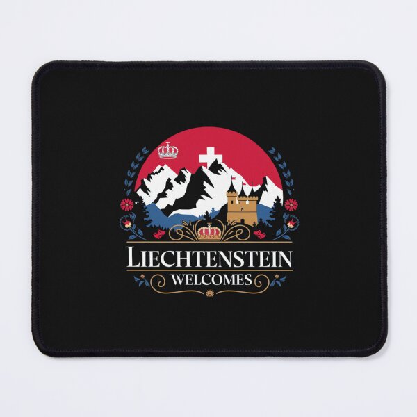 Item preview, Liechtenstein Welcomes Flag Map Vaduz, Alps designed and sold by AnimalsDH305.