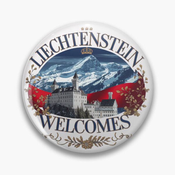 Item preview, Liechtenstein Welcomes Flag Map Vaduz,  Alps designed and sold by AnimalsDH305.