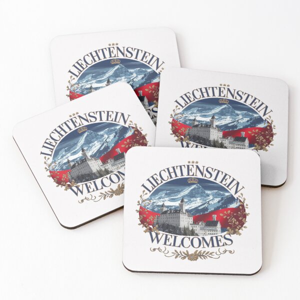 Item preview, Liechtenstein Welcomes Flag Map Vaduz,  Alps designed and sold by AnimalsDH305.