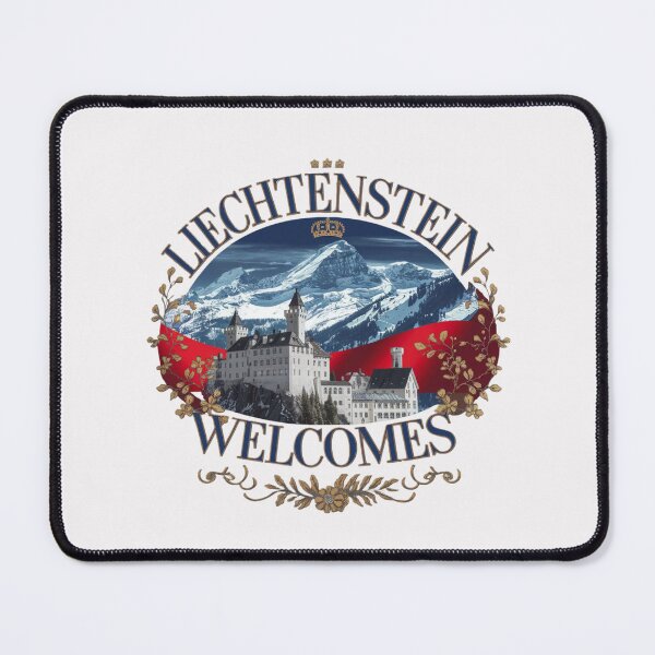 Item preview, Liechtenstein Welcomes Flag Map Vaduz,  Alps designed and sold by AnimalsDH305.