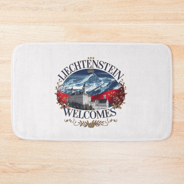 Item preview, Liechtenstein Welcomes Flag Map Vaduz,  Alps designed and sold by AnimalsDH305.