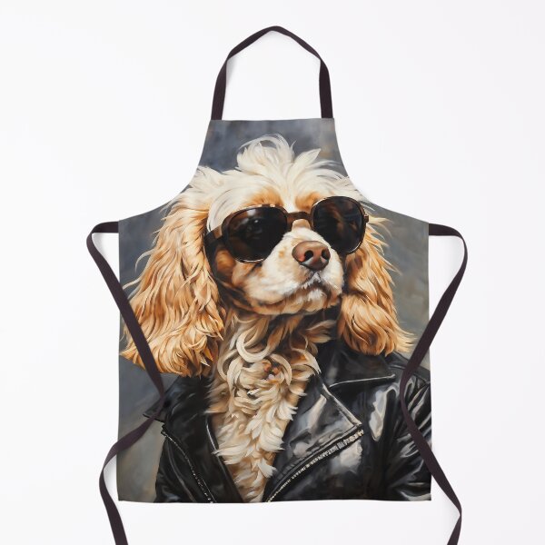 Item preview, Vintage Dog Art: Cocker Spaniel Stud with Sunglasses Portrait | Animal Art | Oil Painting | Animal Portrait designed and sold by UnhingedBird.