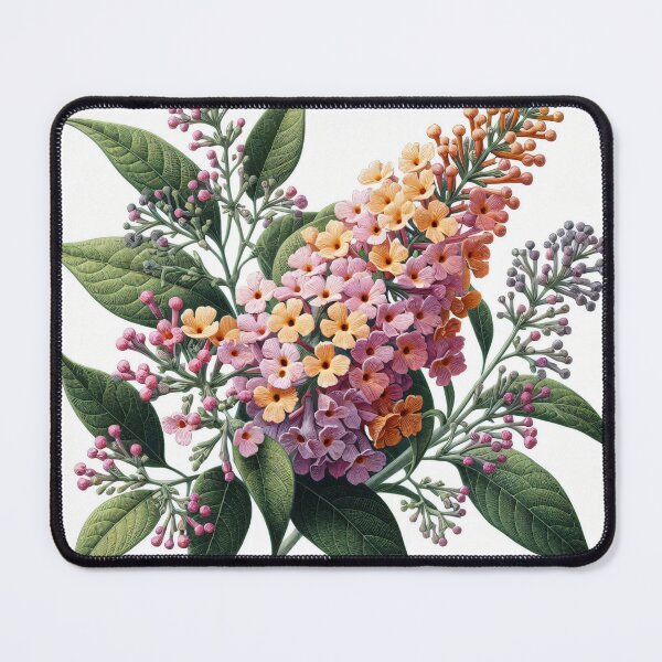 Item preview, Botanical - Elegant Rainbow Buddleia Botanical Art by heidiannemorris designed and sold by FOLK ART FUSION by heidiannemorris.