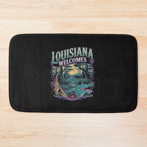 Item preview, Louisiana Welcomes Flag Map New Orleans,  designed and sold by AnimalsDH305.