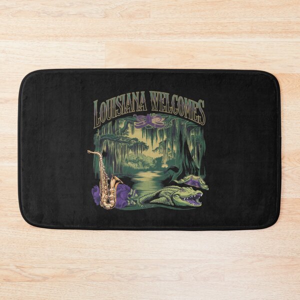 Item preview, Louisiana Welcomes Flag Map New Orleans,  designed and sold by AnimalsDH305.
