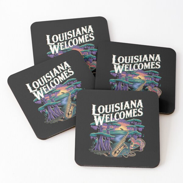 Item preview, Louisiana Welcomes Flag Map New Orleans,  designed and sold by AnimalsDH305.
