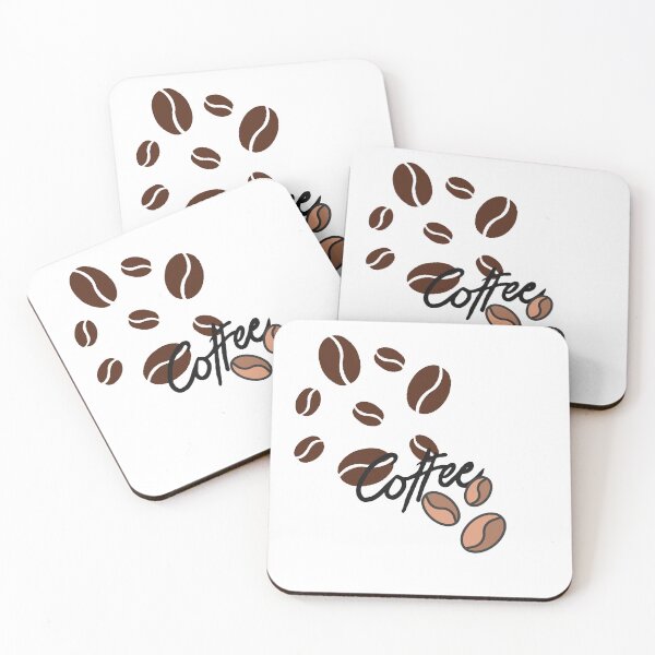 Item preview, coffee with coffee beans pattern designed and sold by Coffee-club-A-Z.