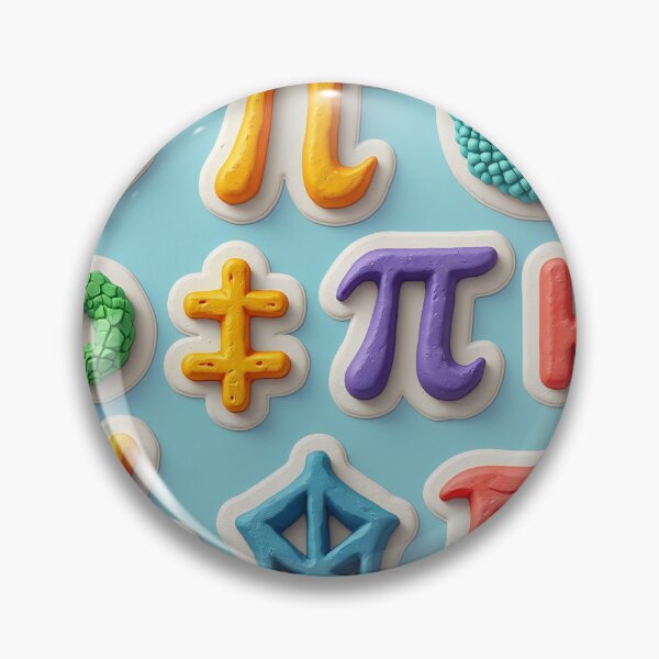 Item preview, Colorful Geometric and Mathematical Symbols on Light Blue Background designed and sold by Creative88Art.