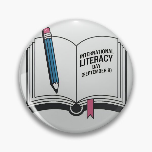 Item preview, Open Book with Ribbon Bookmark and Pencil for International Literacy Day designed and sold by Creative88Art.
