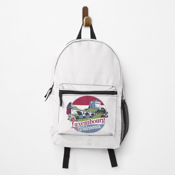 Item preview,  Luxembourg Welcomes Flag Map  Kirchberg, Alzette Valley designed and sold by AnimalsDH305.