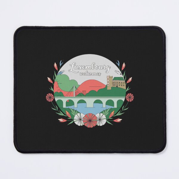 Item preview, Luxembourg Welcomes Flag Map Kirchberg, Alzette Valley designed and sold by AnimalsDH305.