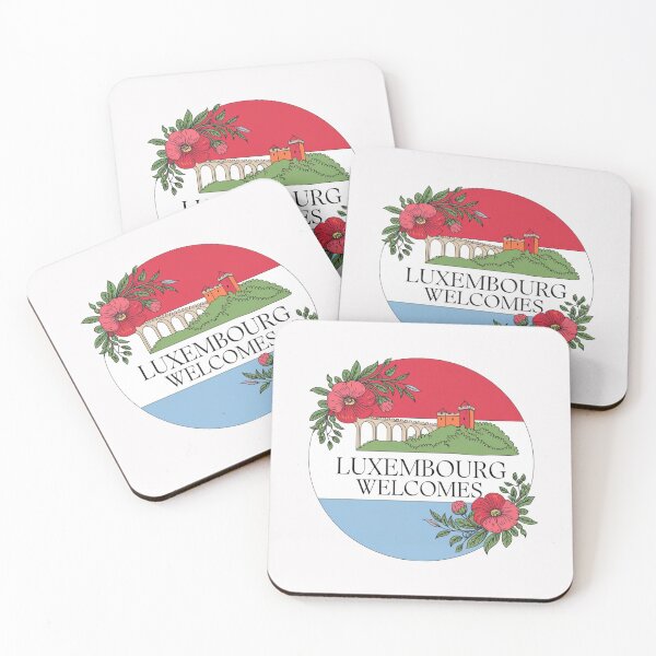 Item preview, Luxembourg Welcomes Flag Map  Kirchberg, Alzette Valley designed and sold by AnimalsDH305.
