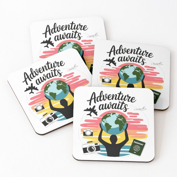 Item preview, Travel Themed Design with Silhouette and Sunset Background designed and sold by Creative88Art.