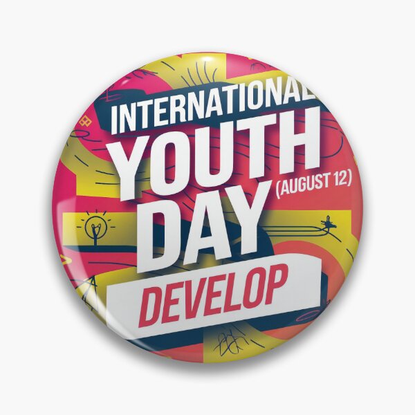 Item preview, International Youth Day Design with Gradient Background and Text designed and sold by Creative88Art.