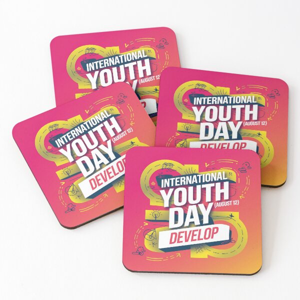 Item preview, International Youth Day Design with Gradient Background and Text designed and sold by Creative88Art.
