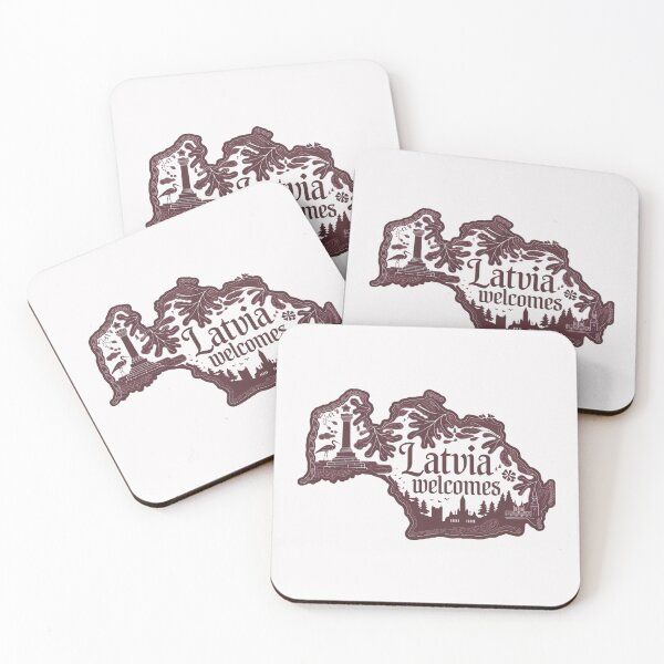 Item preview, Latvia Welcomes Flag Map Riga, art nouveau, Jurmala designed and sold by AnimalsDH305.