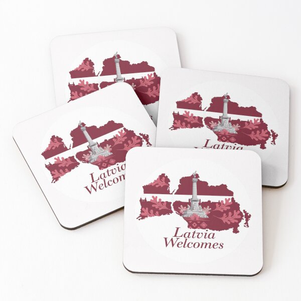 Item preview, Latvia Welcomes Flag Map Riga, art nouveau, Jurmala designed and sold by AnimalsDH305.