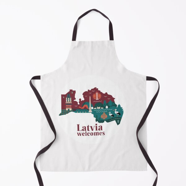 Item preview,  Latvia Welcomes Flag Map Riga, art nouveau, Jurmala designed and sold by AnimalsDH305.