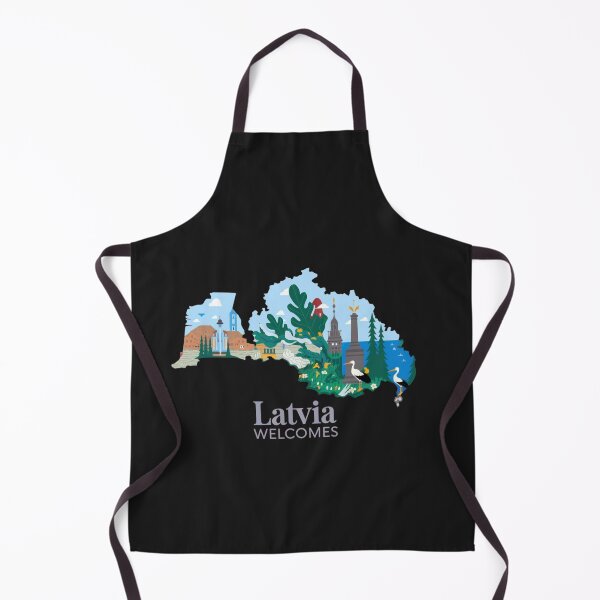 Item preview, Latvia Welcomes Flag Map Riga, art nouveau, Jurmala designed and sold by AnimalsDH305.