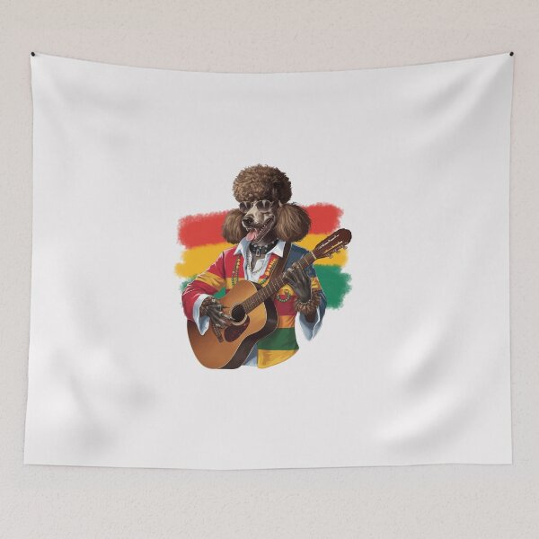 Item preview,  Poodle dog plays the guitar, Musician , Guitar teacher, Music lover, Guitar player, Guitarist poodle, designed and sold by KolorellaS.