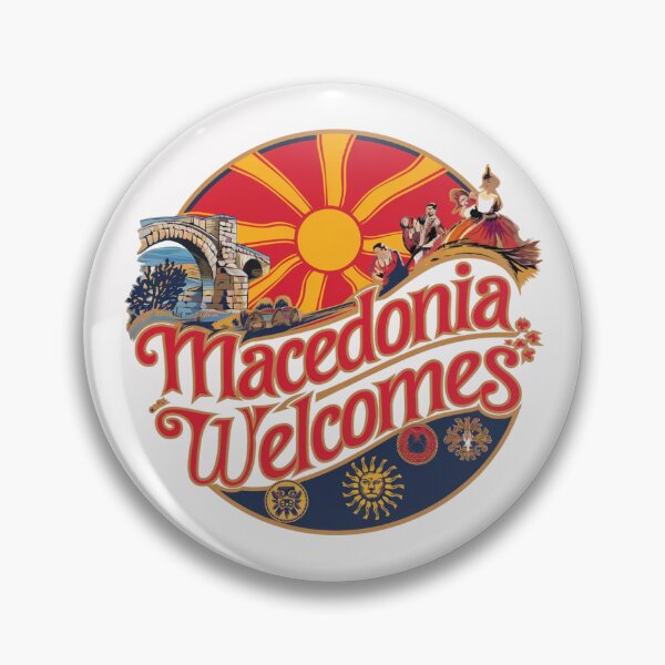 Item preview, Macedonia Welcomes Flag Map Skopje, Lake Ohrid designed and sold by AnimalsDH305.