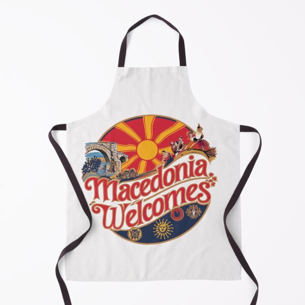 Item preview, Macedonia Welcomes Flag Map Skopje, Lake Ohrid designed and sold by AnimalsDH305.