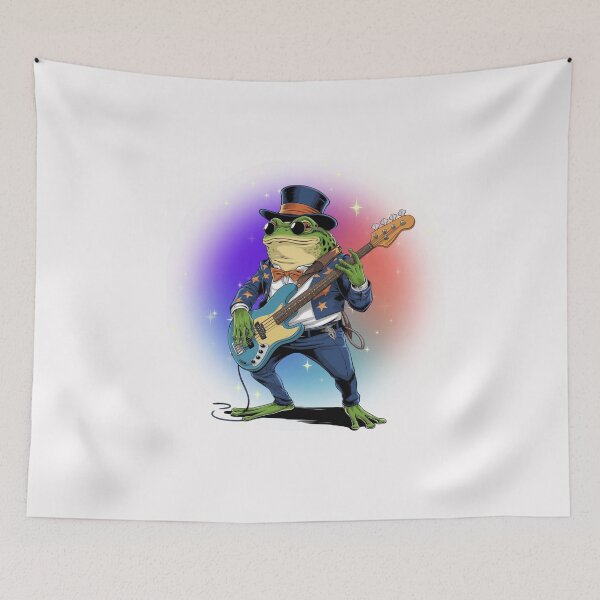 Item preview, Frog plays the guitar, Bass guitar, Musician , Guitar Teacher, Music Lover, Guitar Player, Guitar Student designed and sold by KolorellaS.