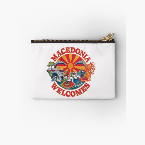 Item preview, Macedonia Welcomes Flag Map Skopje, Lake Ohrid designed and sold by AnimalsDH305.