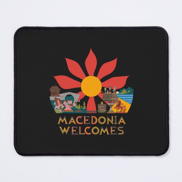 Item preview, Macedonia Welcomes Flag Map Skopje, Lake Ohrid designed and sold by AnimalsDH305.