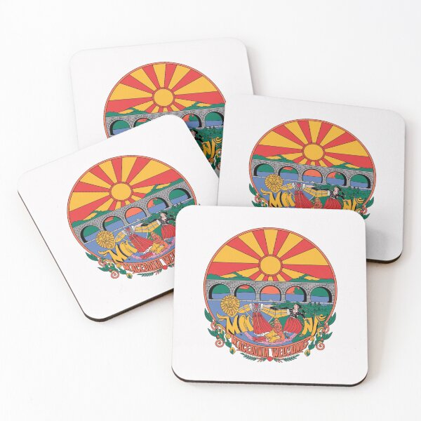 Item preview, Macedonia Welcomes Flag Map Skopje, Lake Ohrid designed and sold by AnimalsDH305.