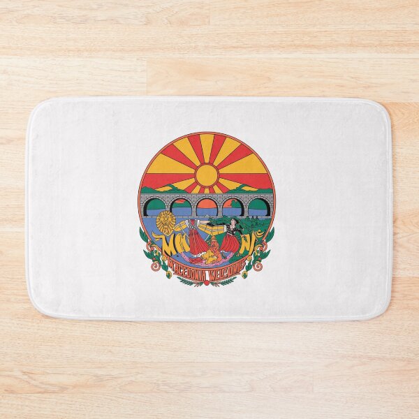 Item preview, Macedonia Welcomes Flag Map Skopje, Lake Ohrid designed and sold by AnimalsDH305.