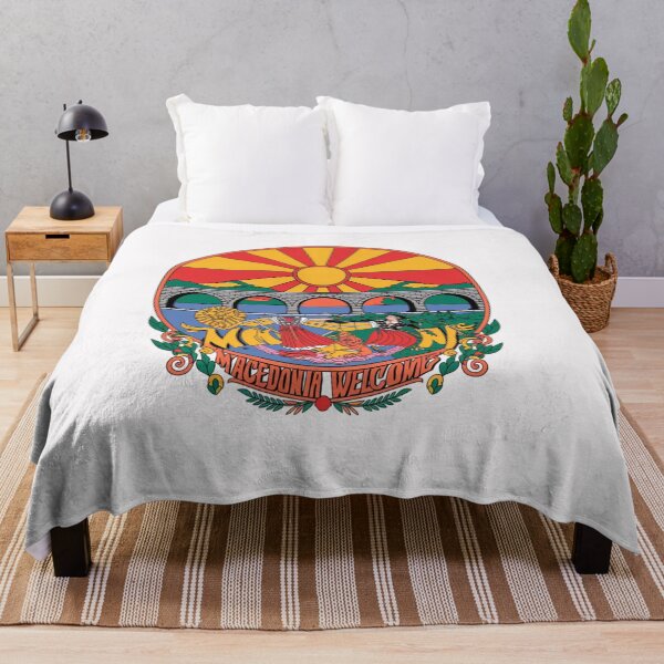 Item preview, Macedonia Welcomes Flag Map Skopje, Lake Ohrid designed and sold by AnimalsDH305.