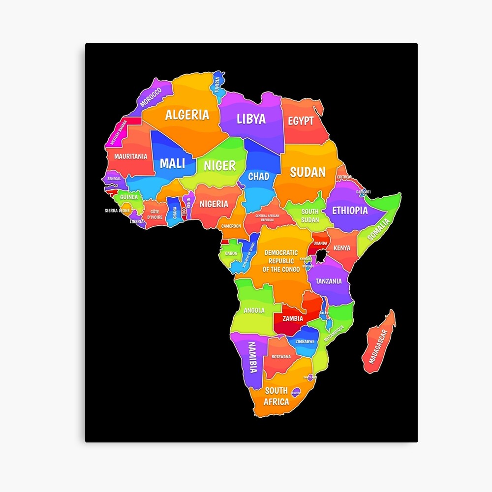 Colorful Map Of Africa Photographic Print
