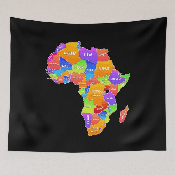 Item preview, Colorful Map Of Africa designed and sold by MooonTees.