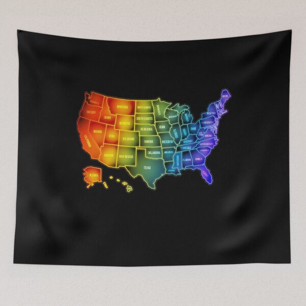 Item preview, Colorful Map Of America designed and sold by MooonTees.
