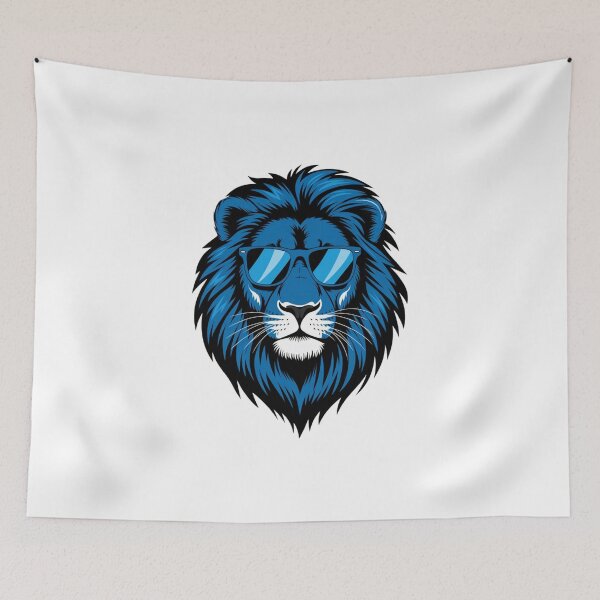 Item preview, Lion in Blue Glasses, Lion, Blue Glasses designed and sold by KolorellaS.