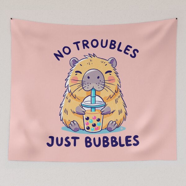 Item preview, No Troubles Just Bubbles - Happy Cappy designed and sold by Itouchedabee.