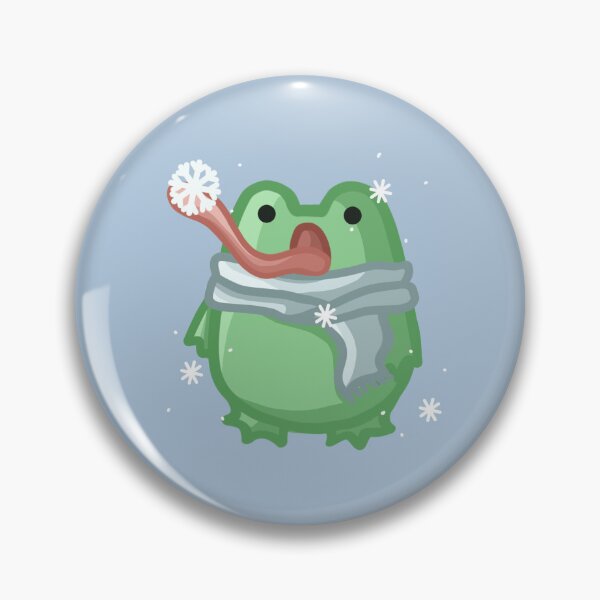 Item preview, Frog catching snow flake with tongue designed and sold by FlowMinnow.