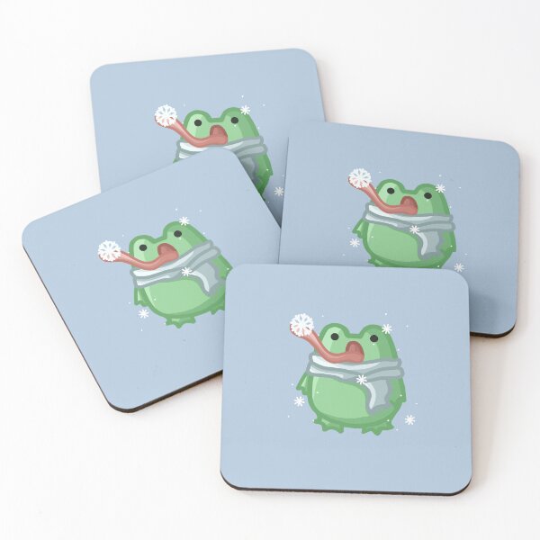 Item preview, Frog catching snow flake with tongue designed and sold by FlowMinnow.