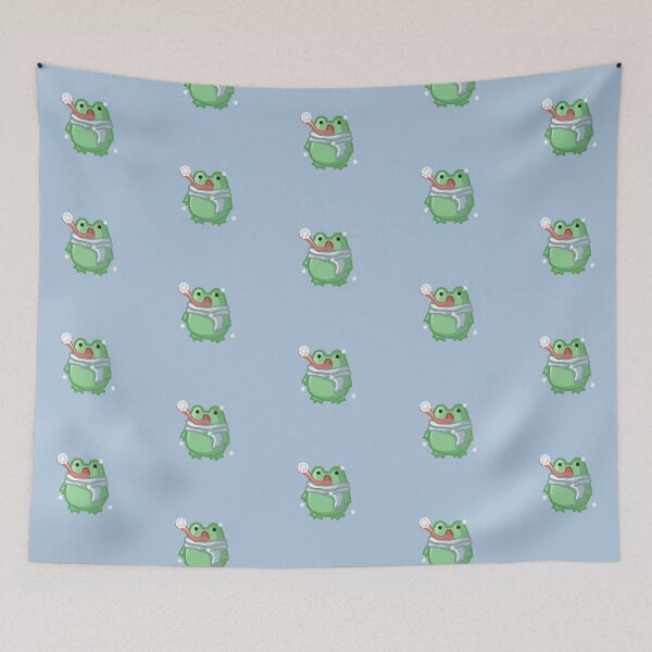 Item preview, Frog catching snow flake with tongue designed and sold by FlowMinnow.