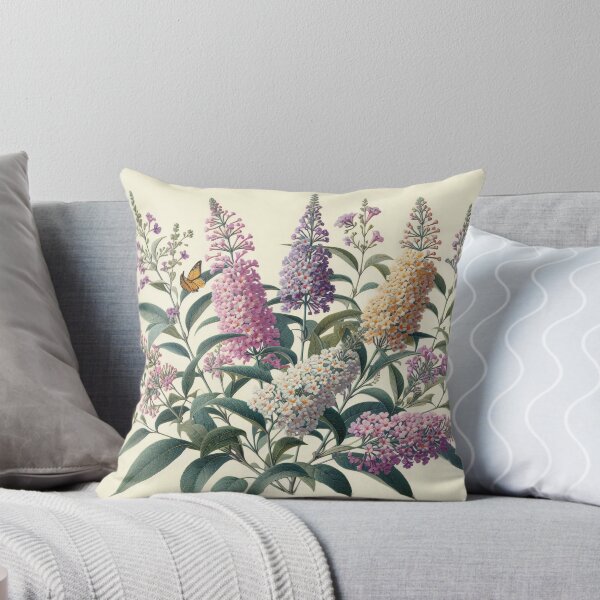 Item preview, Botanical - Elegant Rainbow Buddleia Butterfly Botanical Art by heidiannemorris designed and sold by FOLK ART FUSION.
